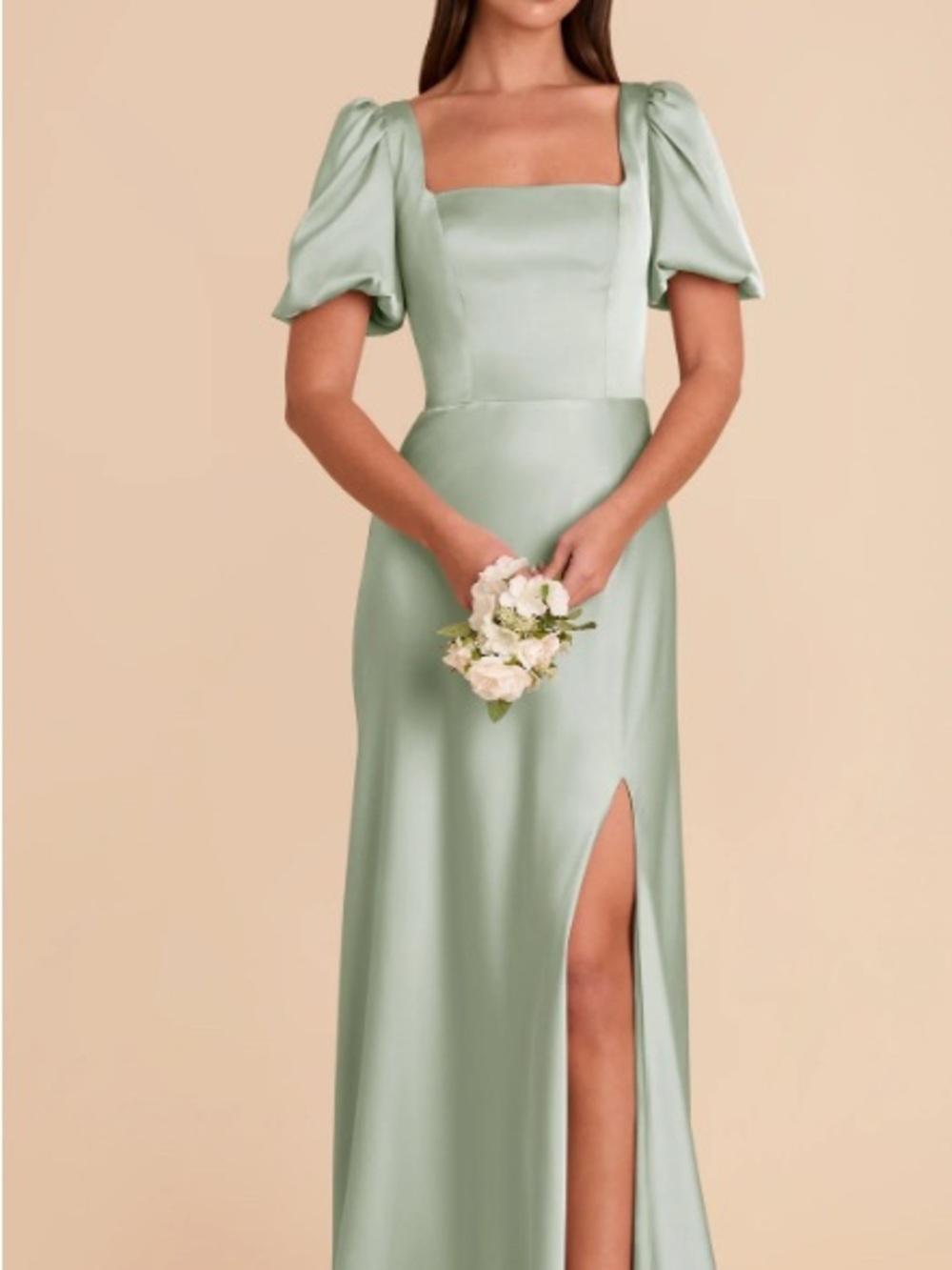 Judy Dress
Matte Satin Sage - birdy grey